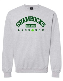 Shamrocks Lacrosse Anniversary Logo Sport Grey Crew Neck - Orders due by Monday, August 29, 2022